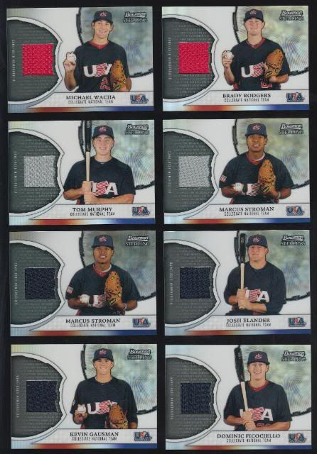 56) 2011 Bowman Sterling RC AUTO JERSEY LOT APPEL CRON MARTE GOULD 