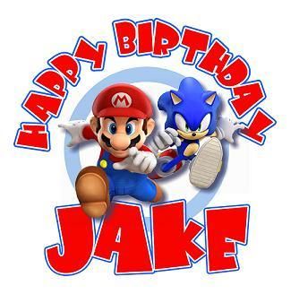 SUPER MARIO AND SONIC Personalized Birthday T Shirt  