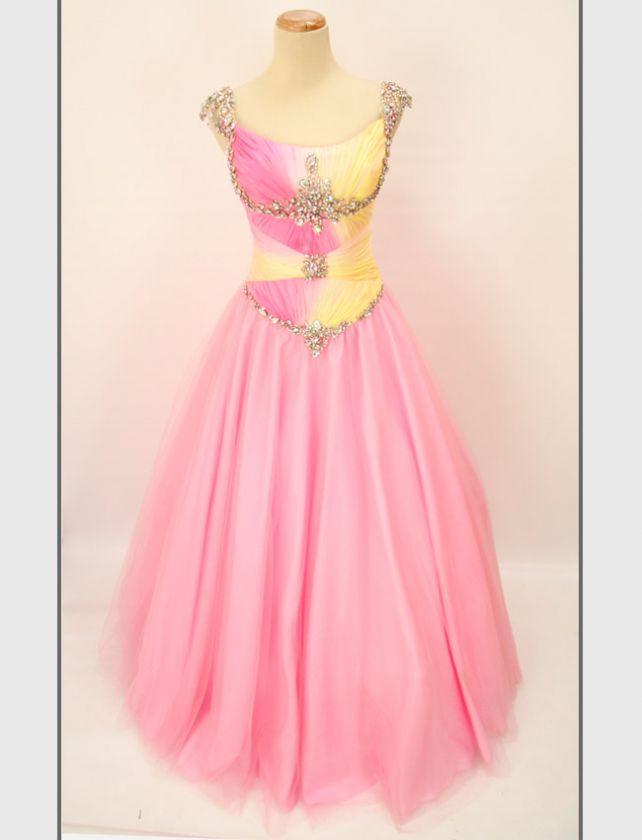 TERANI COUTURE Silk $600 Pink Prom Dress Evening Party Gown   BRAND 