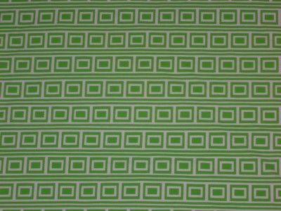   FABRIC GREEN WHITE RECTANGLE DESIGNER 4Way swim lycra fabric  