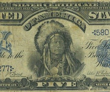 1899 $5.00 *INDIAN CHIEF* Silver Certificate   CERTIFIED  