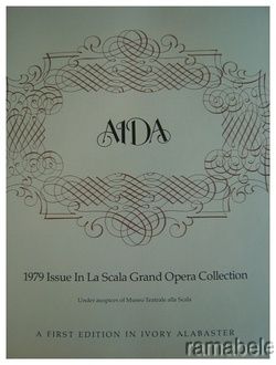   Series Aida by Gino Ruggeri 3 D Ivory Alabaster Plate Verdi  