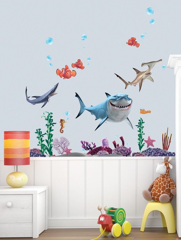 NEW FINDING NEMO KIDS ROOM Adhesive Removable Wall Decor Accents 