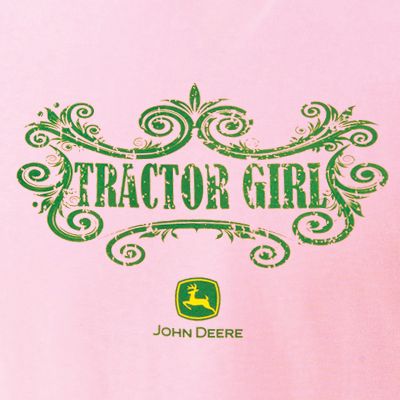 Womens John Deere Pink Tractor Girl T shirt  