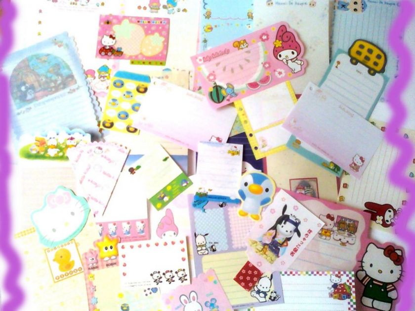 Sanrio Lot 50 Sheets Hello Kitty Melody Disney Stationery/Stat 