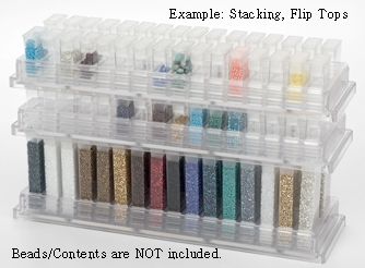   Bid is for 1 each shelf with 32 of the 1 1/2 flip top containers