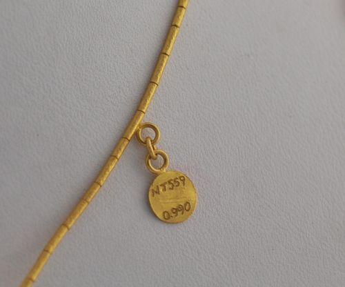Gurhan 24kt Triple Strand Gold Beaded Necklace  