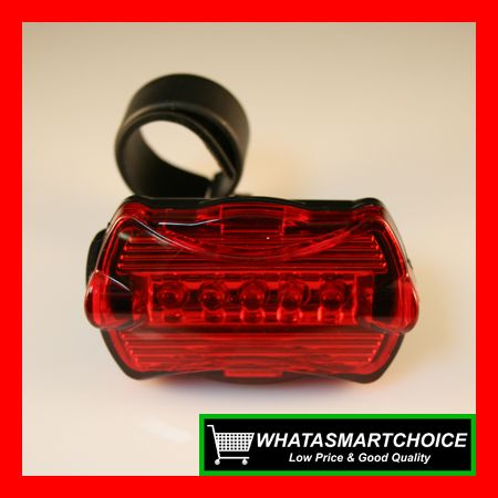 New 6 LED Bike Head Light 5 LED Rear Lamp Bicycle Torch  