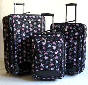 Piece Luggage Set Travel Bag Rolling Wheel Upright Expandable Pink 