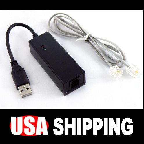 External 56K USB 2.0 V.92 Dial Up Voice Fax Data Modem  