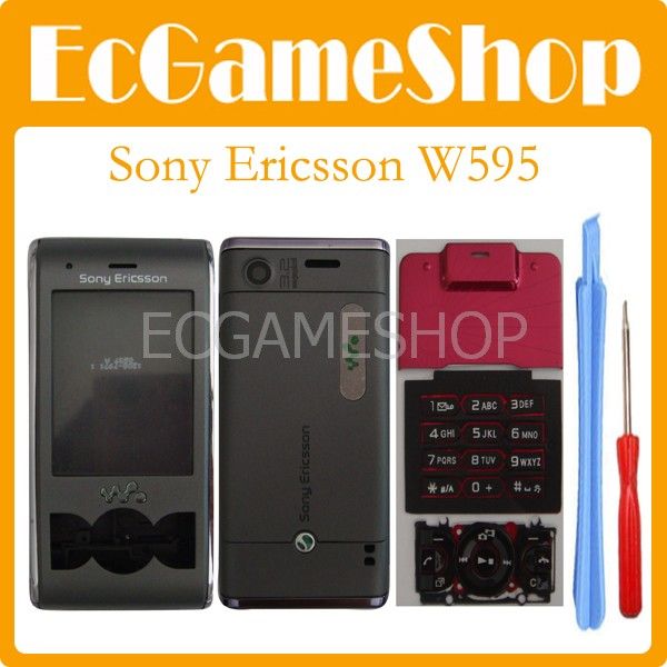 Sony Ericsson W595 W595i Black Fascia Full Housing Case  